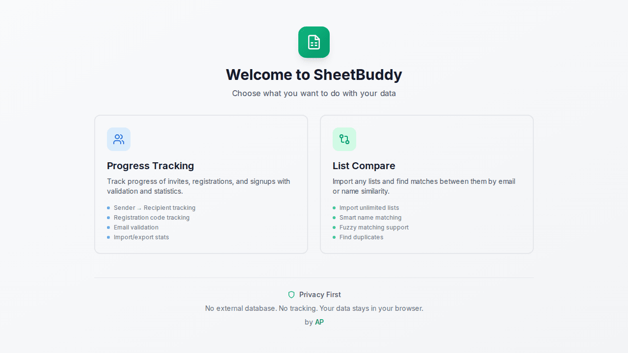 SheetBuddy screenshot